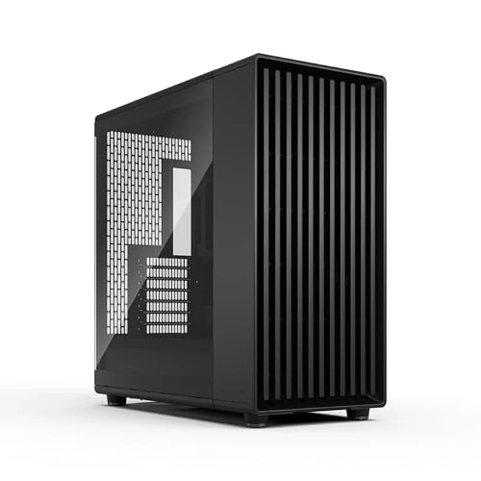 Fractal Design North XL Momentum Black - Glass Side Panel - Genuine Blackened Oak Wood Front - High Airflow PC Gaming Case - Three Powerful 140mm Momentum Fans Included - ATX/E-ATX Support by Fractal Design - Image 1
