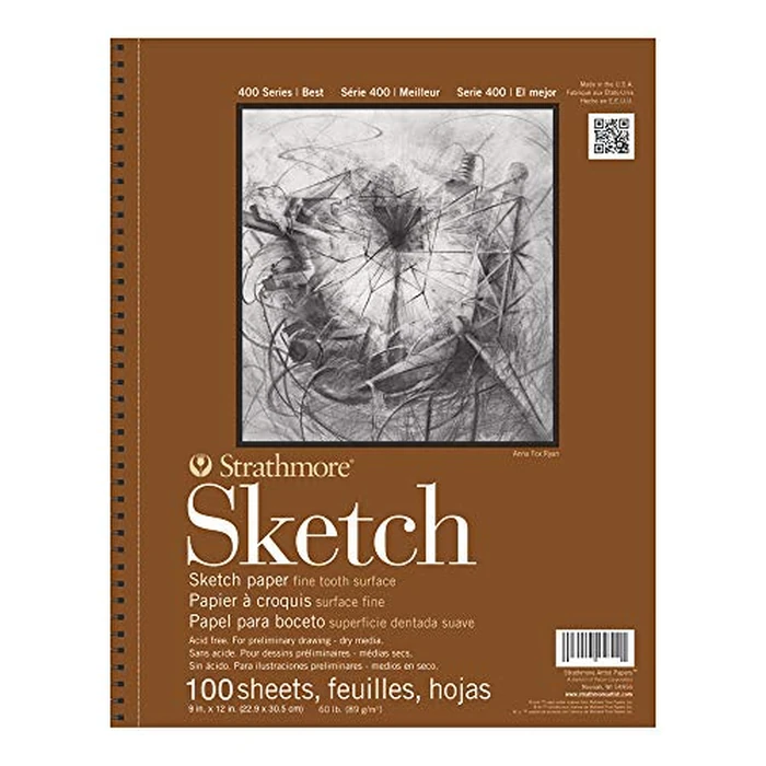 Strathmore Spiral Sketch Book Artist Sketchbooks 9-Inch by 12-Inch,100-Sheet by Strathmore - Used - Good condition