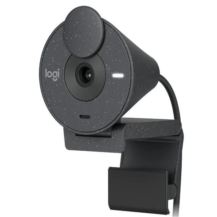 Logitech Brio 300 USB-C Webcam with Privacy Shutter - Graphite by Logitech - Refurbished - Excellent condition