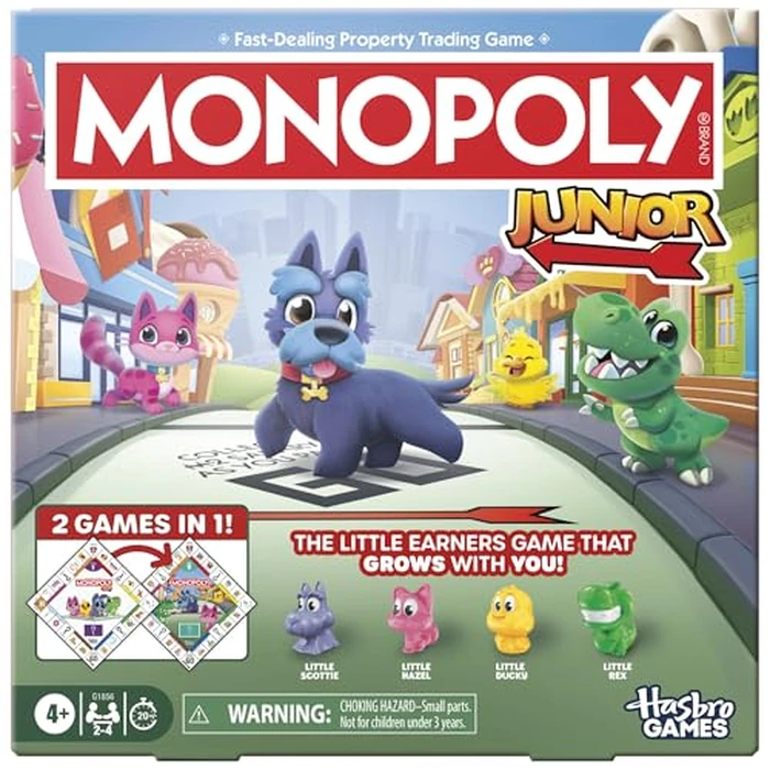Monopoly Junior Square 2 in 1 by Hasbro Gaming - Used - Like New condition - CA$17.31