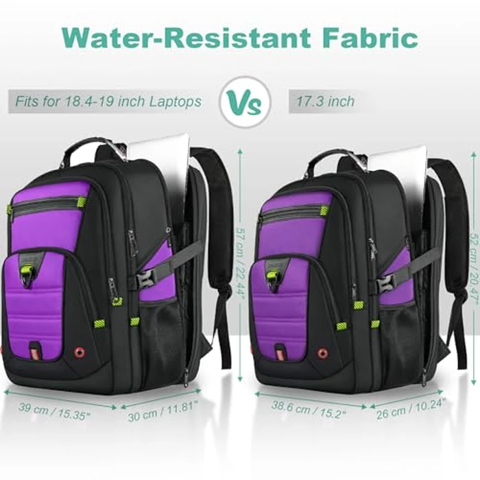 Z-MGKISS 52L Travel Backpack for Women, Large Waterproof Anti-Theft Backpack 17.3 Inch with USB Port, TSA-Approved Daypack, Gifts for Women Teacher Business College, Purple by Z-MGKISS - Image 7