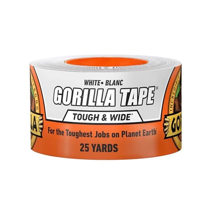 Gorilla Tape Tough & Wide, White Tape, 2.88" x 25 yd (Pack of 1) - Heavy Duty and Weather Resistant for Indoor or Outdoor by GORILLA - Used - Acceptable condition