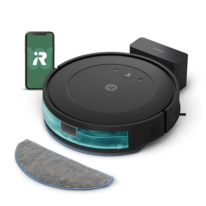 iRobot Roomba Combo Essential Robot Vacuum and Mop (Y0140) - Easy to use, Power-Lifting Suction, Vacuums and mops, Multi-Surface Cleaning, Smart Navigation Cleans in Neat Rows, Self-Charging, Alexa by iRobot - Used - Acceptable condition - CA$90.40