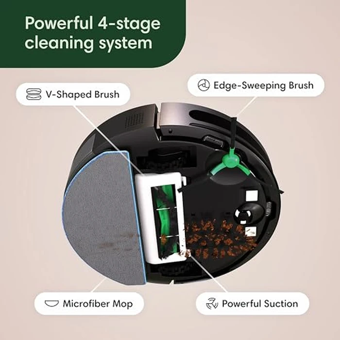 iRobot Roomba Combo Essential Robot Vacuum and Mop (Y0140) - Easy to use, Power-Lifting Suction, Vacuums and mops, Multi-Surface Cleaning, Smart Navigation Cleans in Neat Rows, Self-Charging, Alexa by iRobot - Image 4