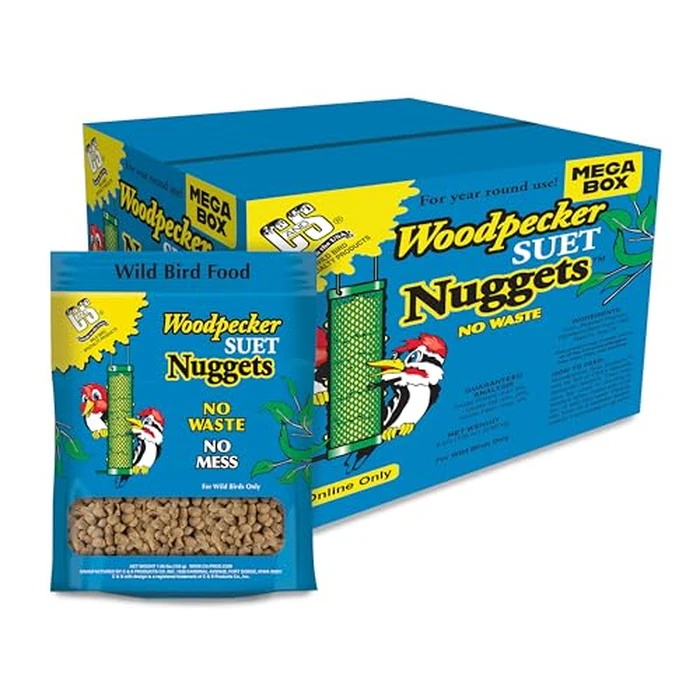 C&S Wild Bird Woodpecker Suet Nuggets Mega Box, 8 Pounds by C&S - Used - Very Good condition - US$20.61