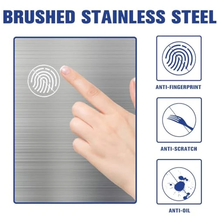 BestOffice | 13 Gallon Trash Can with Lid | Automatic Touchless Garbage Can | Odor Control | Modern Oval Design | Easy to Clean | Stainless Steel | Fits Any Kitchen, Bathroom, Office or Home by BestOffice - Image 7