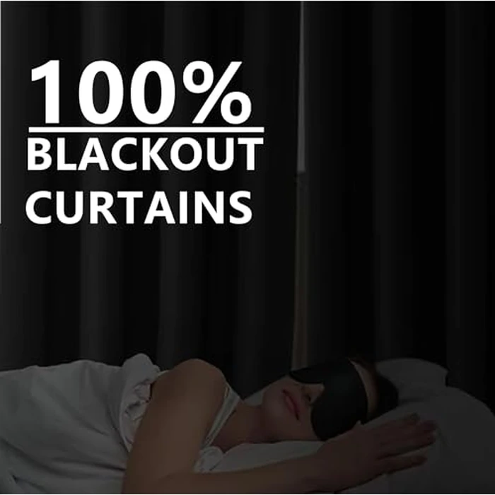 DWCN 100% Blackout Curtains 54 inches Long for Bedroom Thermal Insulated for Small Windows with Black Liner for Kitchen Thermal Insulated Draperies with Grommet Design (Cream,52" W x 54" L) 2 Panels by DWCN - Image 2