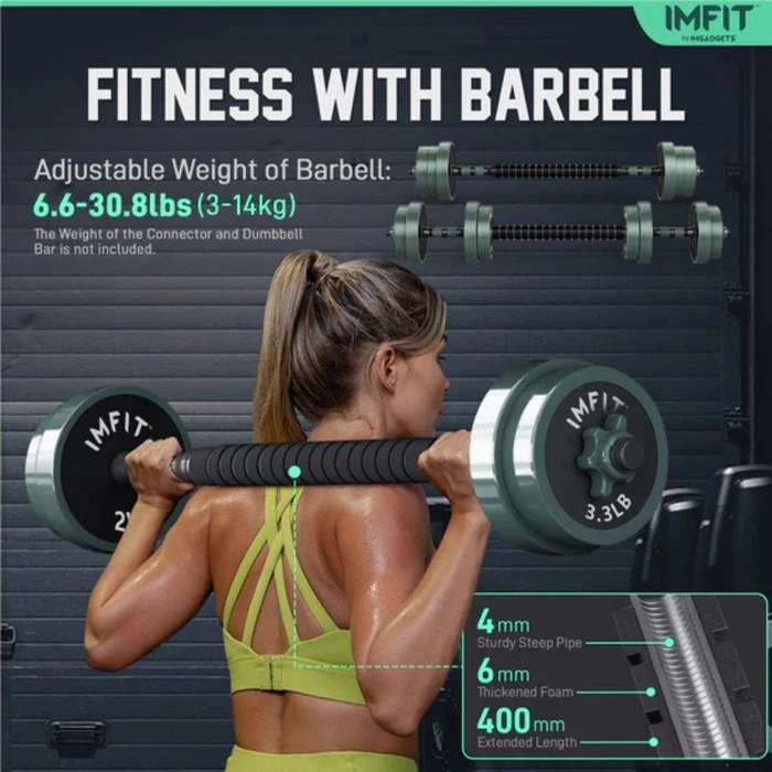 IMGadgets IMFIT AIO Weight Adjustable Dumbbells (1.65 to 30 lbs) - Grey by IMGadgets - Image 4