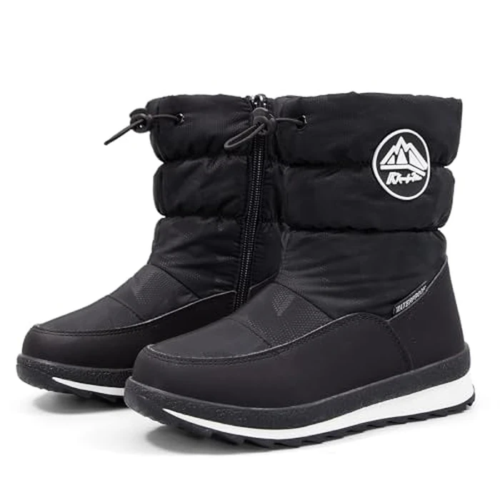 K KomForme Kids Snow Boots for Boys Girls Toddler Winter Outdoor Boots Waterproof with Fur Lined (Toddler/Little Kid/Big Kid) by K KomForme - Used - Like New condition - US$32.07