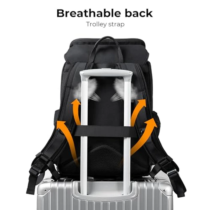 K&F Concept Camera Backpack, Hard Shell Camera Bag, Large Capacity Photography Backpack with 15.6" Laptop Compartment & Tripod Holder & Rain Cover, Backpack for DSLR SLR Cameras and Accessories by K&F CONCEPT - Image 5