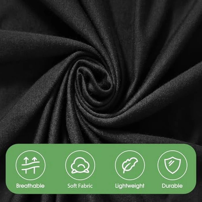iEvolve Cotton Knitted Baby Swaddle Blanket with Hat Headband Set Newborn Swaddle Wrap Receiving Blankets for Baby Girl Boy 45" x 45"(Black) by iEvolve - Image 2