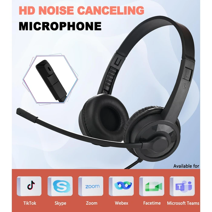 Ladont 2 Pack Kids Headphones with Microphone for Classroom School Student K-12, 3.5mm Jack Wired Headset with Microphone for Laptop Chromebook Computer PC-Black by Ladont - Image 3