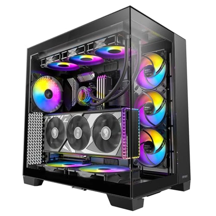 Antec C8 ARGB, 2X TQR 160mm & 1x TQ 140mm ARGB PWM Fans Included,Dual-Chamber Layout, Type-C, 360mm Radiator Support, Seamless TG Front & Side Panels, RTX 40 Compatible, Full-Tower E-ATX PC Case by Antec - Image 1