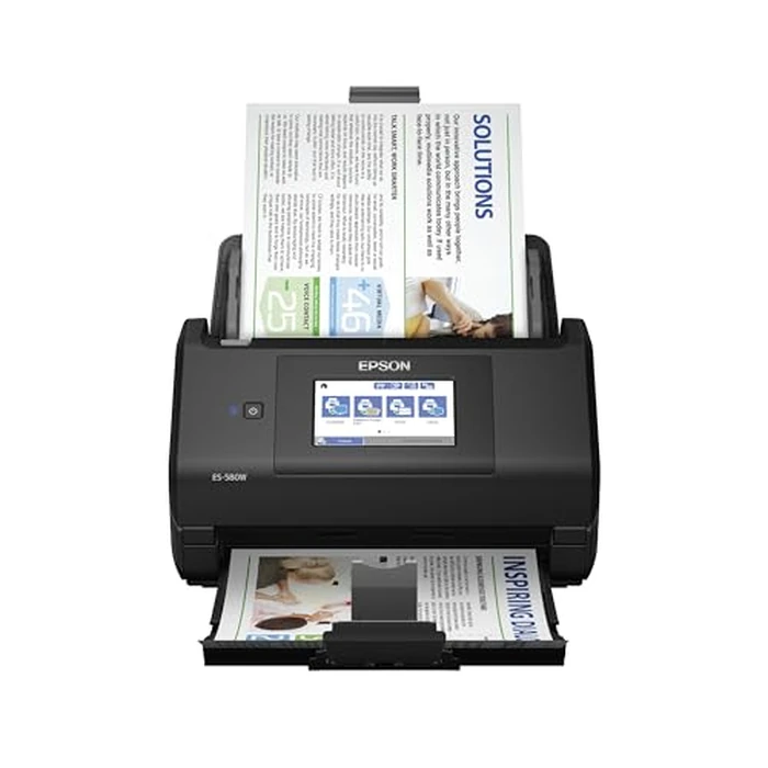 Epson Workforce ES-580W Wireless Color Duplex Tax Receipt & Desktop Document Scanner for PC and Mac with 100-sheet Auto Feeder (ADF), Intuitive 4.3' Touchscreen by Epson - Used - Very Good condition