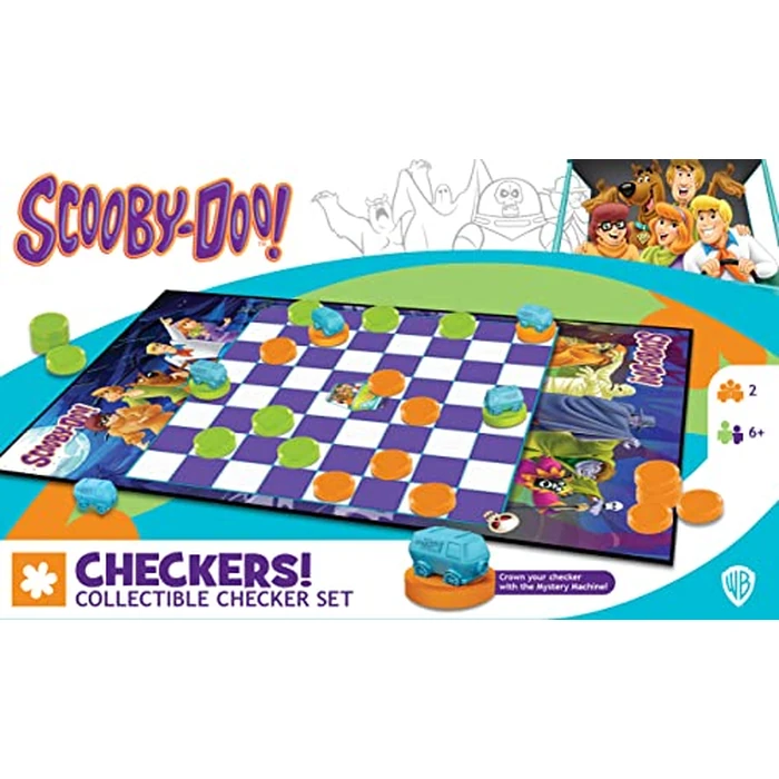 MasterPieces Officially Licensed Scooby Doo Checkers Board Game for Families and Kids Ages 6 and Up by Masterpieces - Used - Like New condition - US$18.99