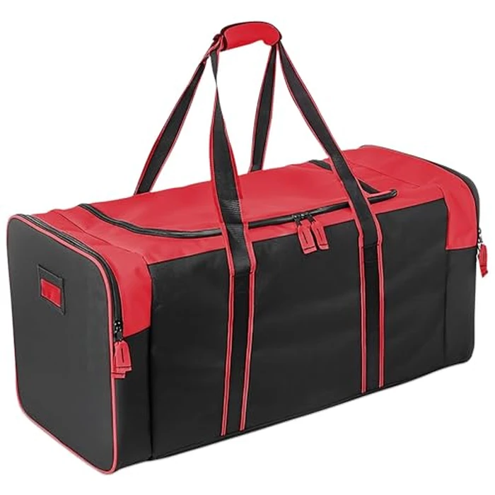 Jetstream Heavy Duty Multi Pocket Large Sports Gym Equipment 3-Pocket Travel Duffel Bag (Red, 32-Inch) by Jetstream - Image 9