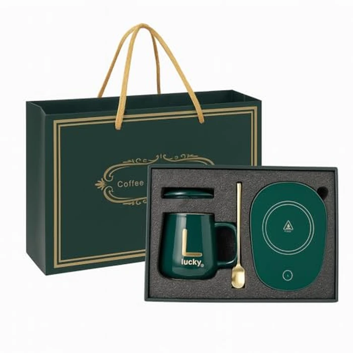 Electronic Warmer Coffee Set (Green) by Generic - Image 1