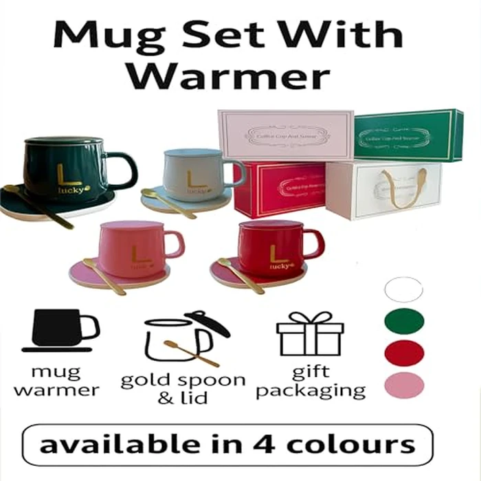 Electronic Warmer Coffee Set (Green) by Generic - Image 3
