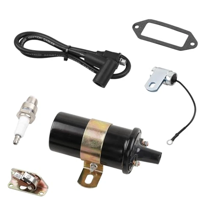 Ignition Coil, Breaker Points, Spark Plug & Wire, Condenser Compatible with Kohler K-Series Tractor K91 K141 K161 K181 K241 K301 K321 K341 Engines by HQPASFY - Used - Like New condition