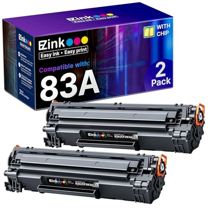 CF283A 83A Toner Cartridge 2 Pack Black Replacement for HP 83A CF283A to Compatible with HP LaserJet Pro MFP M125nw M127fw M127fn M201dw M225dw M125a M201n Laser Printer High Capacity by E-Z Ink - Used - Very Good condition - CA$19.52