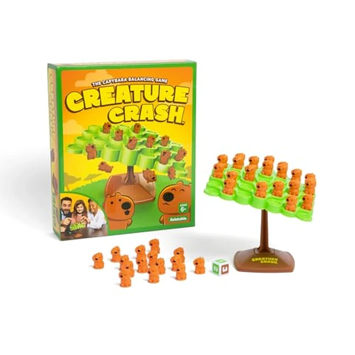 Creature Crash by Relatable, The Capybara Balancing Game, Great Kids Games and Family Game Night Essentials, Includes 49 Capybaras, 1 Balancing Board, 1 Pillar Base, 1 Die, and Instructions by WHAT DO YOU MEME? - Used - Like New condition - US$11.07