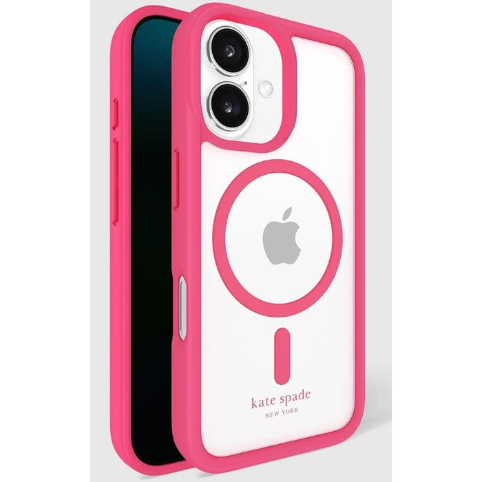 Kate Spade Ultra Protective Phone Case with MagSafe for iPhone 16 - Pom Pom Pink by Kate Spade - Image 3