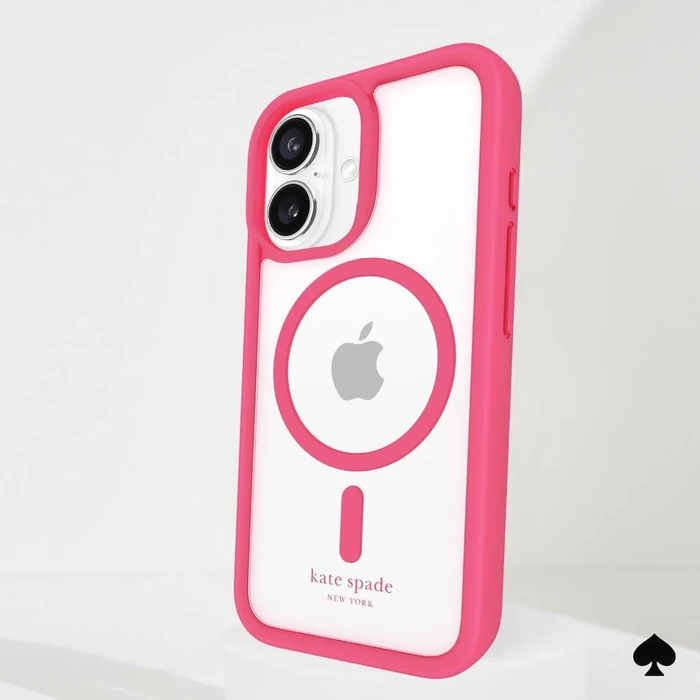 Kate Spade Ultra Protective Phone Case with MagSafe for iPhone 16 - Pom Pom Pink by Kate Spade - Image 6