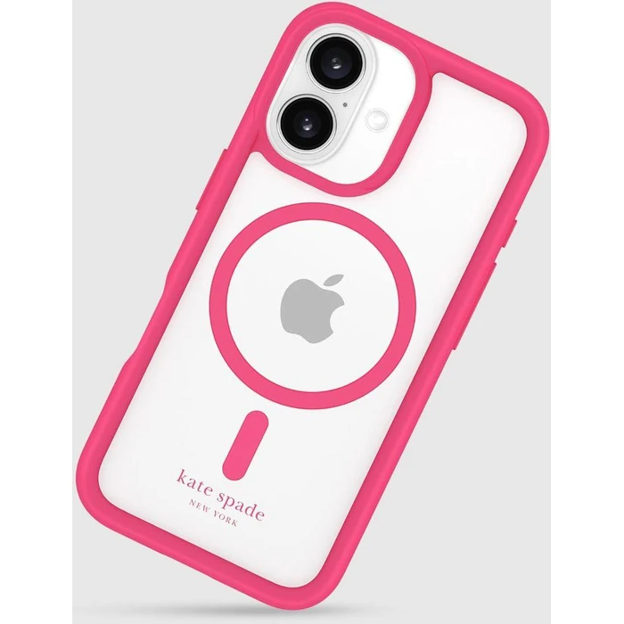 Kate Spade Ultra Protective Phone Case with MagSafe for iPhone 16 - Pom Pom Pink by Kate Spade - Image 2