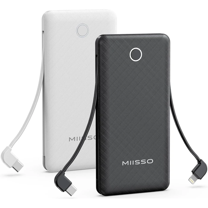 Miisso 10K95 10000mah Power Bank (2-Pack) - Black & White by Miisso - Refurbished - Premium condition