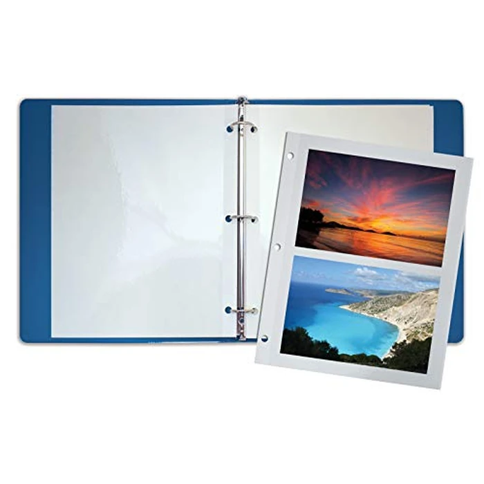Better Office Products 100 Count Photo Mounting Sheets, 11 x 9 Inches, Double-Sided, 3-Hole Punched, Refill Photo Album Sheets, Replacement Photo Album Sheets, Box of 100 by Better Office Products - Image 1