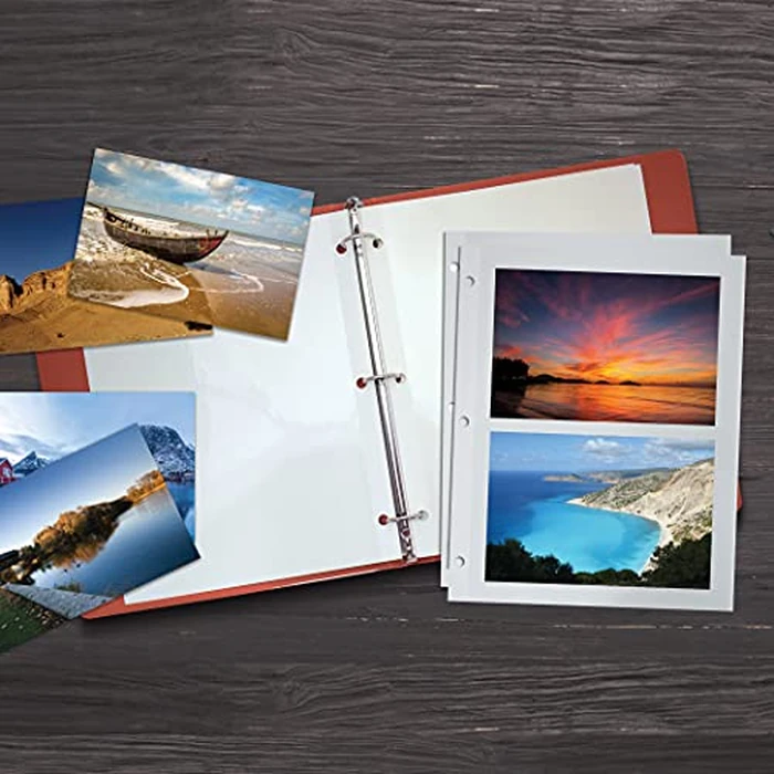 Better Office Products 100 Count Photo Mounting Sheets, 11 x 9 Inches, Double-Sided, 3-Hole Punched, Refill Photo Album Sheets, Replacement Photo Album Sheets, Box of 100 by Better Office Products - Image 4