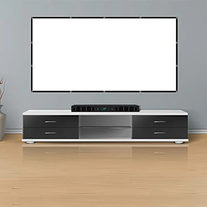 Projector Screen 150 Inch - 4K Outdoor Movie Screen Foldable Anti-Crease - Double-Sided Video Projection Screen with Hooks Ropes - Portable Home Theater Backyard Camping Gift by lejiada - Image 6