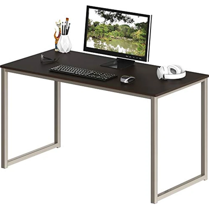 SHW Mission 40-Inch Home Office Computer Desk, 100 x 50 cm, Espresso by SHW - Image 1
