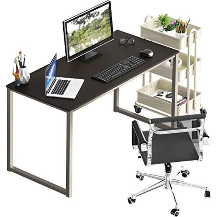 SHW Mission 40-Inch Home Office Computer Desk, 100 x 50 cm, Espresso by SHW - Image 6