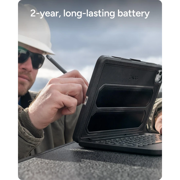 ZAGG Rugged Book iPad 11" (A16)/ 10.9" (Gen 10) Case - Durable Wireless Keyboard Case, Military-Grade Drop Protection, Multi-Device Pairing, Detachable Backlit Keyboard, Black by ZAGG - Image 6