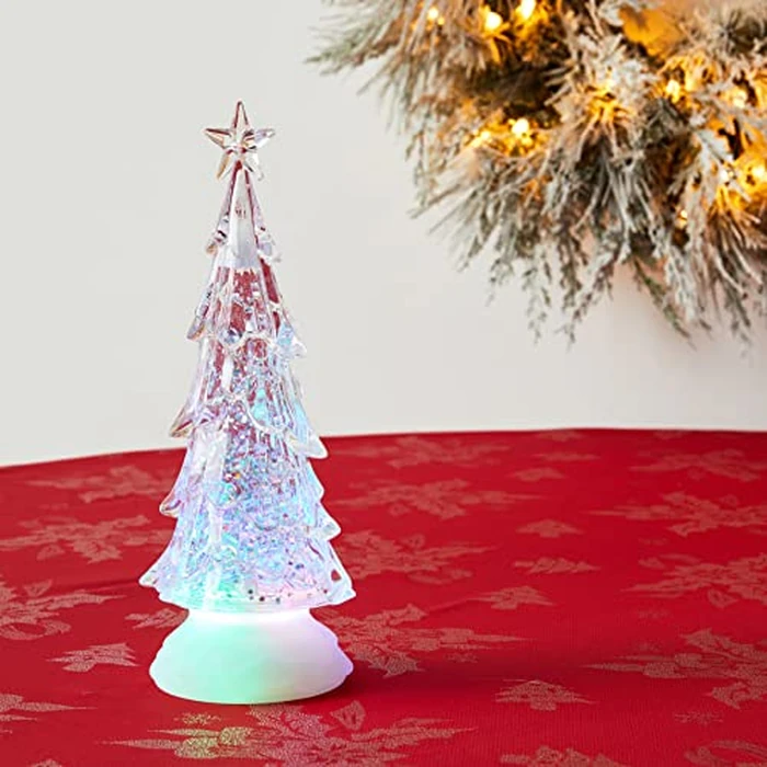 Kurt S. Adler 10-Inch Battery-Operated LED Lit Tree with Water Table Piece by Kurt S. Adler - Image 2