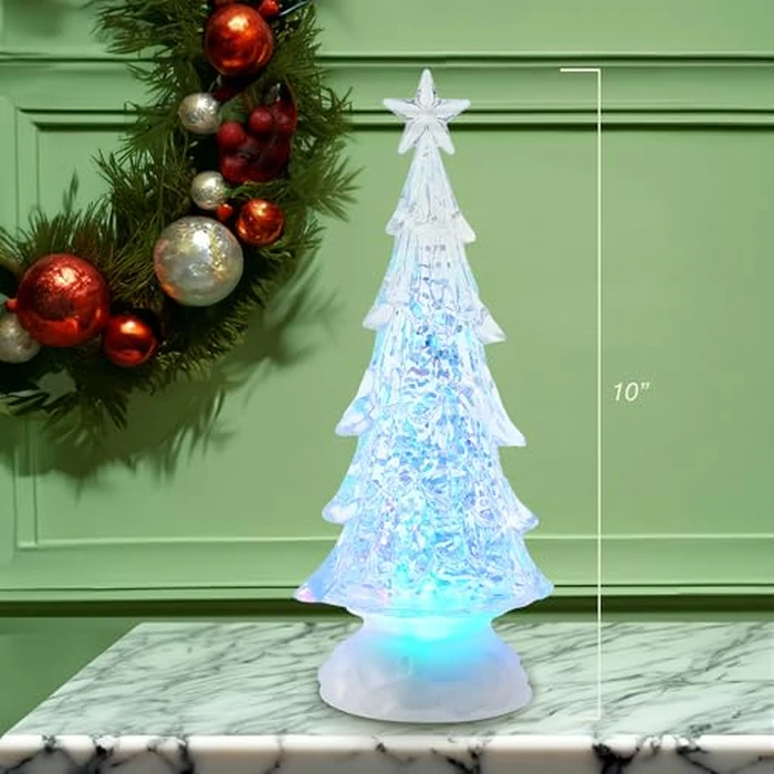 Kurt S. Adler 10-Inch Battery-Operated LED Lit Tree with Water Table Piece by Kurt S. Adler - Image 3