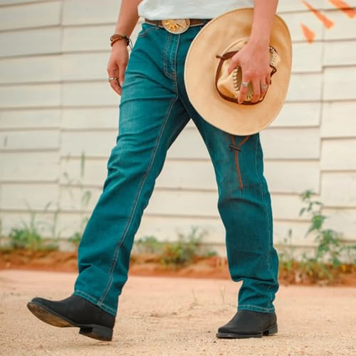 J's.o.l.e Men's Western Cowboy Boots Square Toe Ankle Boot for Men Chelsea Dress Casual Boots Black US 12 by J's.o.l.e - Image 3