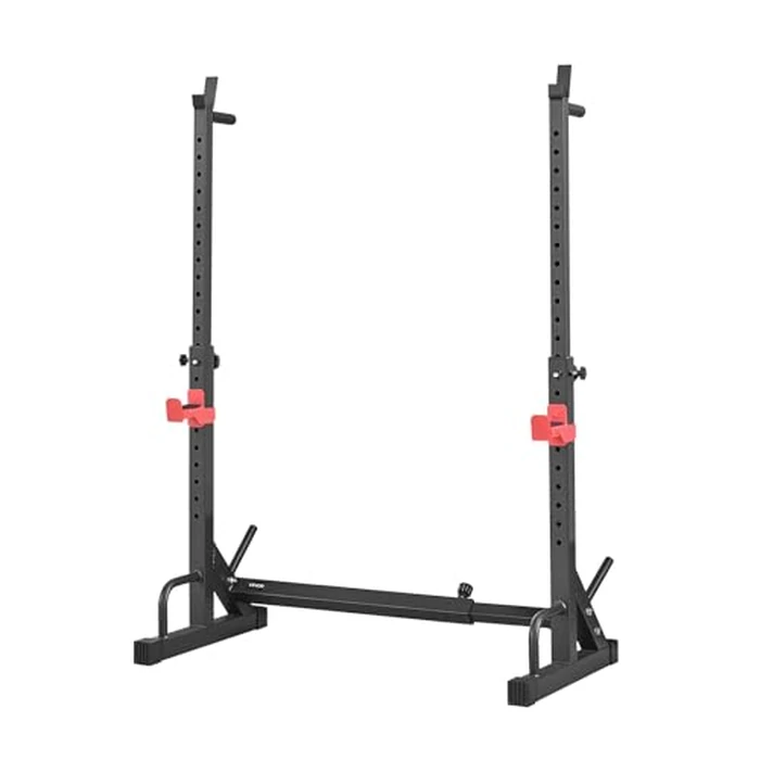 VEVOR Power Cage Squat Rack, Home Gym Power Rack with Adjustable Height & Width, 550LBS Strength Training Workout Equipment with Barbell Storage Racks & J-Hooks for Bench Press, Squat, Weight Lifting by VEVOR - Image 1