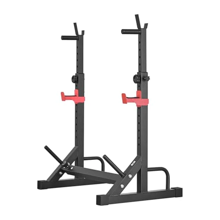 VEVOR Power Cage Squat Rack, Home Gym Power Rack with Adjustable Height & Width, 550LBS Strength Training Workout Equipment with Barbell Storage Racks & J-Hooks for Bench Press, Squat, Weight Lifting by VEVOR - Image 3