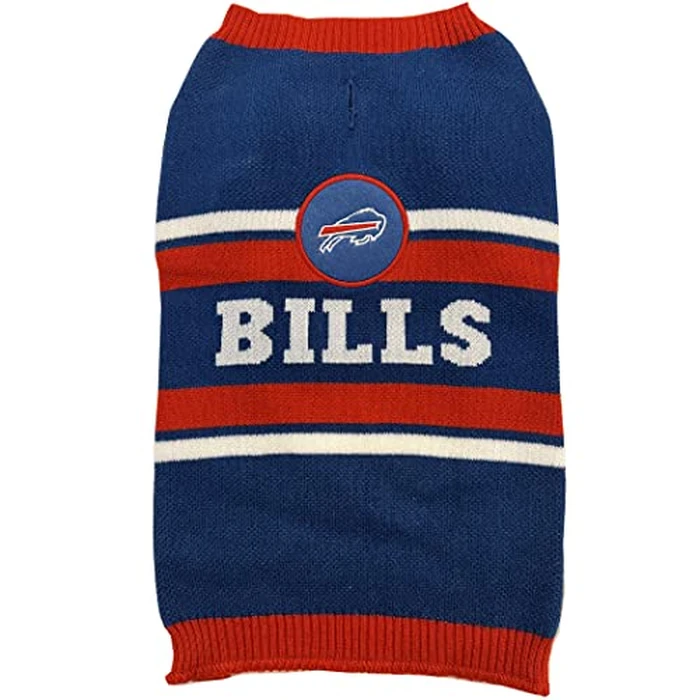 Pets First NFL Buffalo Bills Dog Sweater, Size Extra Large. Warm and Cozy Knit Pet Sweater with NFL Team Logo, Best Puppy Sweater for Large and Small Dogs, Team Color (BUF-4179-XL) by Pets First - Used - Very Good condition - CA$14.14