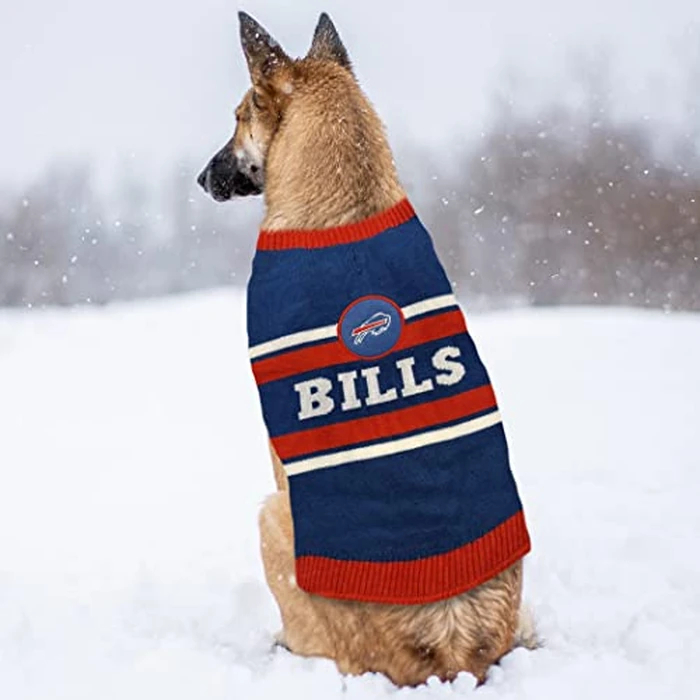 Pets First NFL Buffalo Bills Dog Sweater, Size Extra Large. Warm and Cozy Knit Pet Sweater with NFL Team Logo, Best Puppy Sweater for Large and Small Dogs, Team Color (BUF-4179-XL) by Pets First - Image 4
