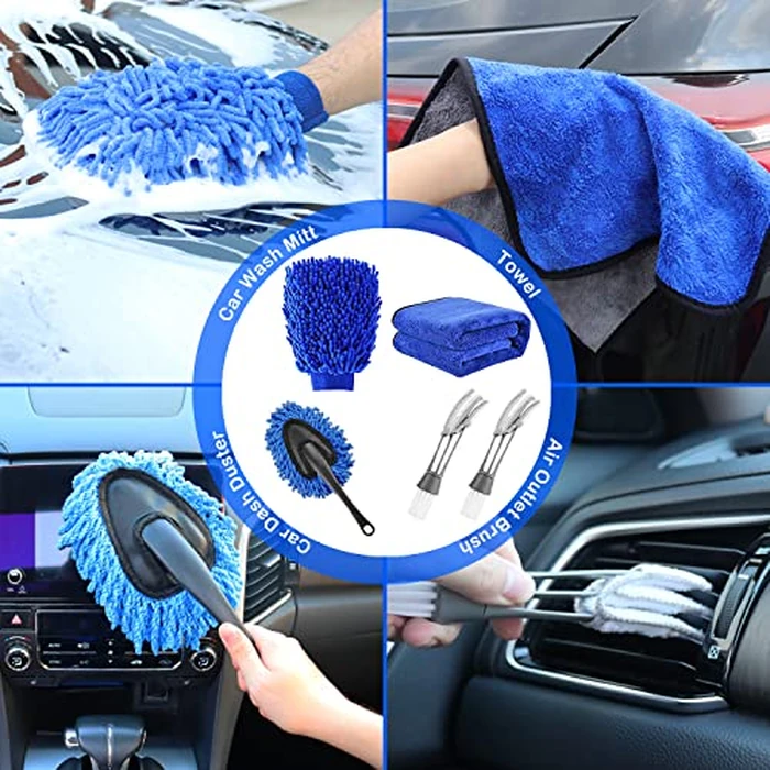 26Pcs Car Detailing Brush Set, Car Detailing Kit, Car Detailing Brushes, Car Cleaning Kit, Car Windshield Cleaning Tool, Professional Car Care kit - Car Wash Brush kit for Interior Exterior Wheels by TTRCB - Image 6