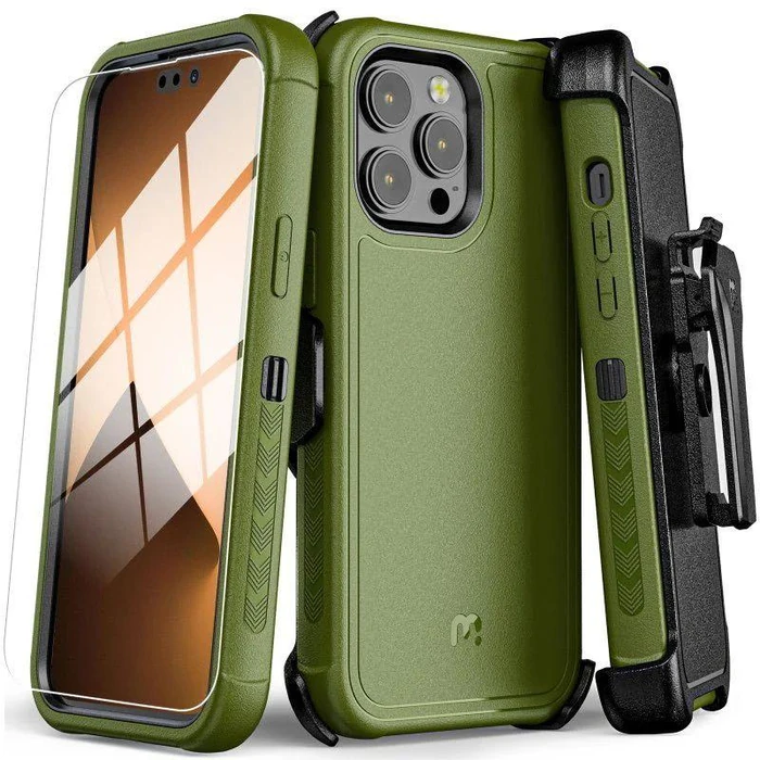 MyBatPro Maverick Series Phone Case for iPhone 14 Pro - Army Green by MyBatPro - Refurbished - Brand New condition - US$13.43