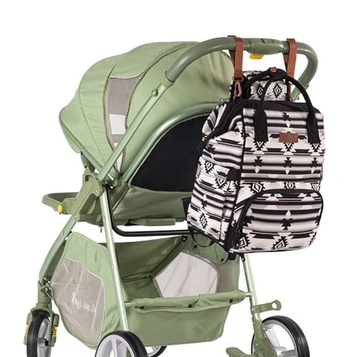 Wrangler Aztec Backpack Organized Daypack Travel Baby Bag with Stroller Strap and Side Bottle Pockets WG2204-9110BK by Wrangler - Image 6