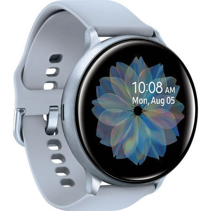 Samsung Galaxy Watch Active2 (Bluetooth) - 4GB - 40mm - Cloud Silver Aluminum Case with Silver Fluoroelastomer Fluoroelastomer Strap by Samsung - Image 3