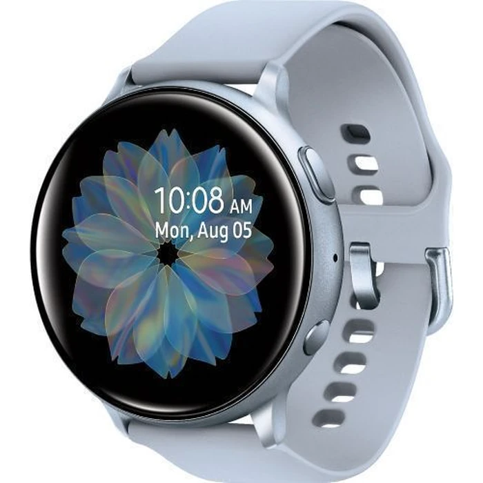 Samsung Galaxy Watch Active2 (Bluetooth) - 4GB - 40mm - Cloud Silver Aluminum Case with Silver Fluoroelastomer Fluoroelastomer Strap by Samsung - Image 2