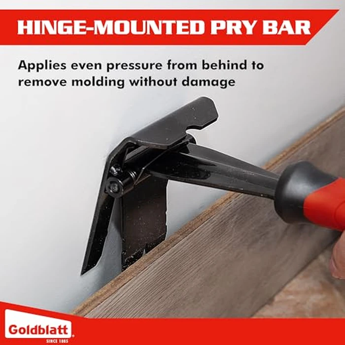 Goldblatt Trim Removal Tool, 3-Inch Baseboard Removal Tool for No-damage the surface, Heavy Duty Pry Bar Removal Multi-Tool for Carpet Tack Strip, Baseboard, Molding, Siding and Flooring Removal by Goldblatt - Image 4
