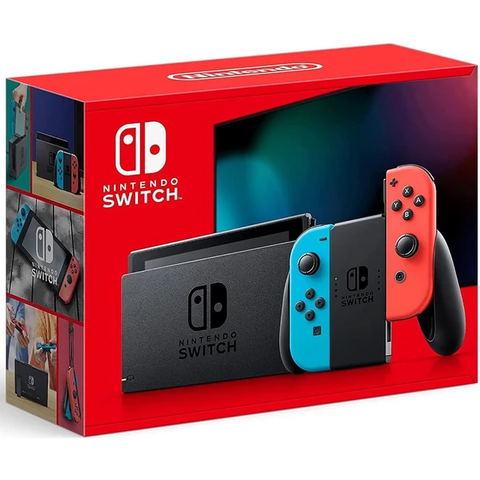 Nintendo Switch with Neon Blue and Neon Red Joy‑Con - 32GB - Multicolor by Nintendo - Refurbished - Acceptable condition - US$253.98