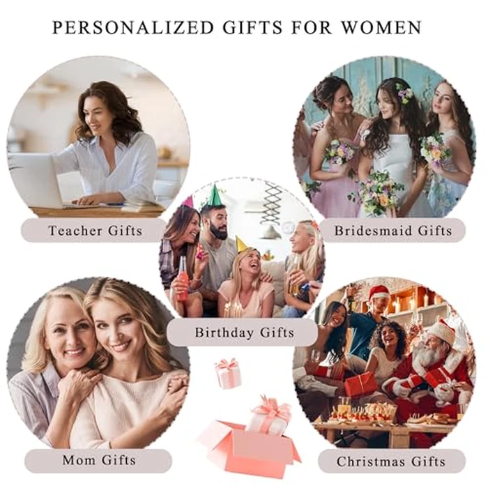 BeeGreen Beach Bag for Women Christmas Tote Bag for Friends Mother Bride Personalized Travel Tote Bag with Embroidery & Adjustable Shoulder Strap Grocery Bag L by BeeGreen - Image 7